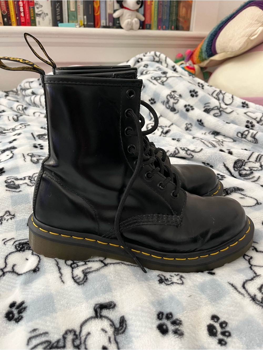 Dr. Martens 1460 Black Smooth Leather Lace Up Boots